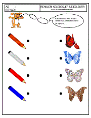 okul öncesi renk kavramı renkleri eşleştir çalışma sayfaları